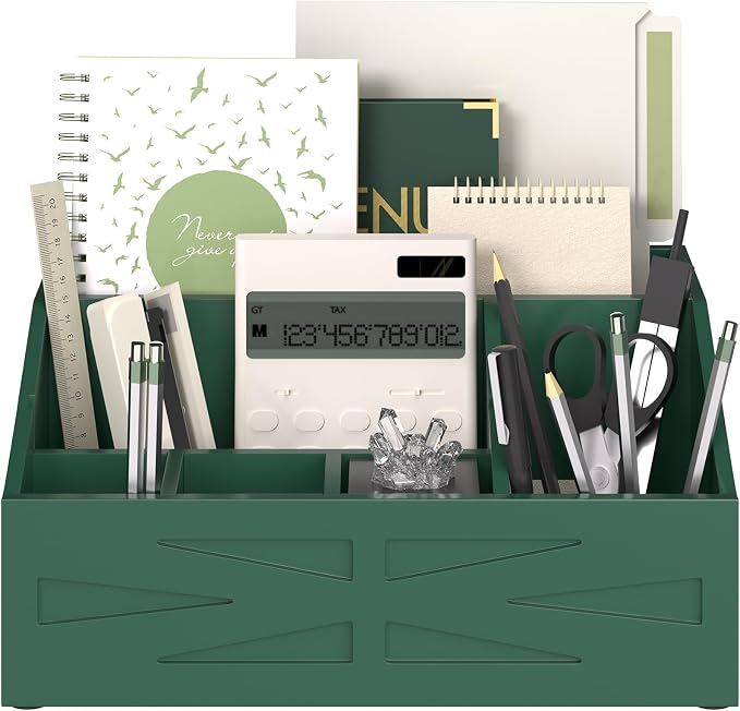Wood Mail Organizer Countertop, Farmhouse Desk and Kitchen Countertop Storage by BELOVALE