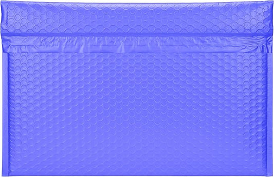Periwinkle Side-Loading Bubble Mailers 16 x 11 Inches,Self-Seal Padded Mailing Envelopes, Pack of 27-DeskLoop Office