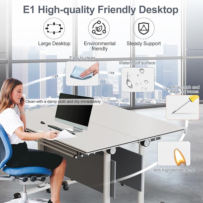 Conference Table, Folding Office Conference Room Tables On Wheels, Flip Top - Image 5