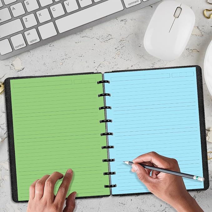 9-Disc Discbound 5 Colorful Line Paper Pre-punched Happy Planners Inserts - Image 5