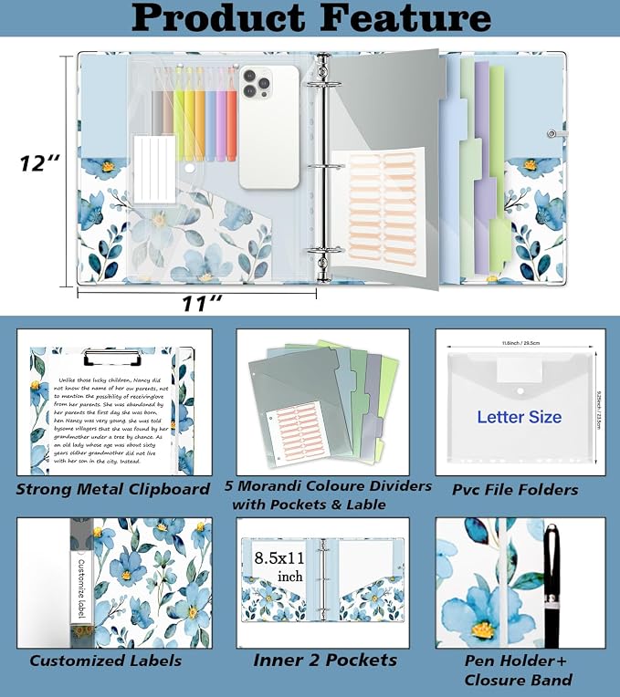 2 Inch 3 Ring Binder Organizer, Three Ring Binders - Image 2