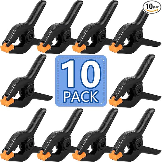 10 Pack 6 inch Plastic Spring Clamps, Backdrop Clips, Plastic Clamps by Unknown