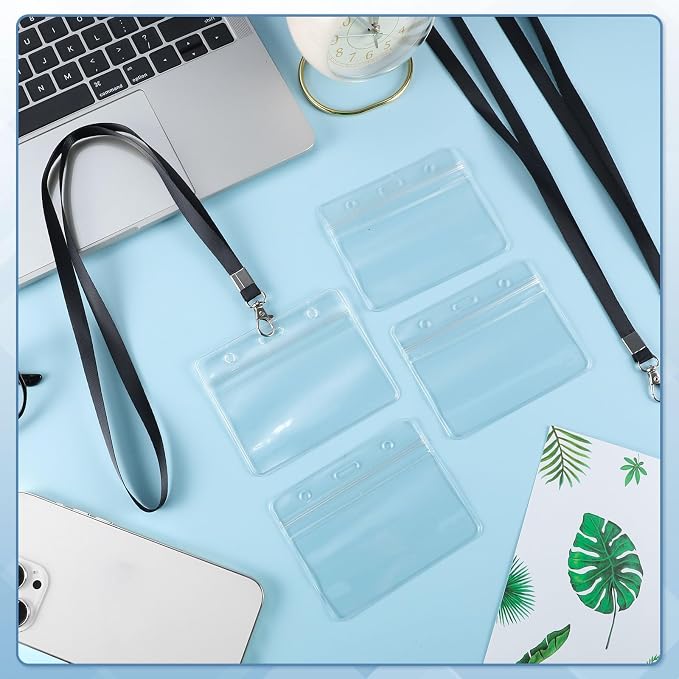 50 Pack Name Tag Lanyards with ID Holders, Horizontal Badge Holder | Polyester - Image 4