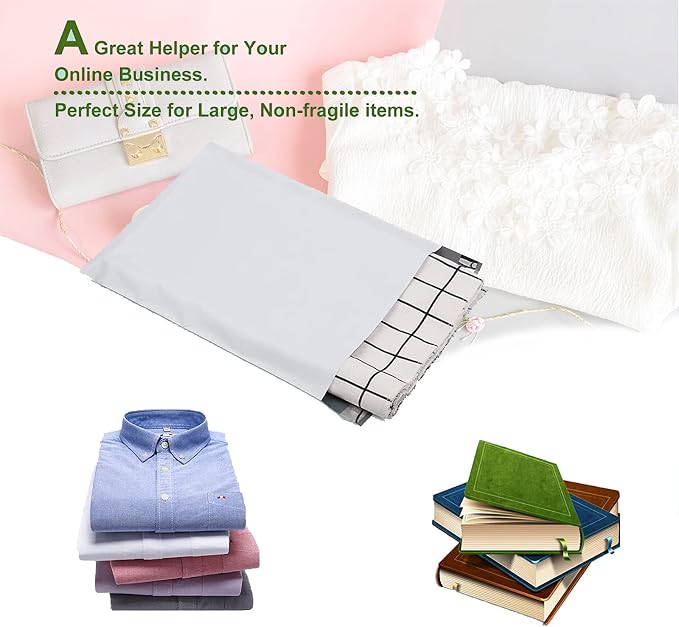 OausTect White Poly Mailers 10X13 inches, 100 Pack Shipping Bags - Image 4