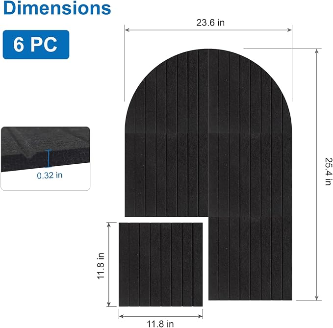 Large Arched Felt Bulletin Board, Sized 36" x 24" - Image 2
