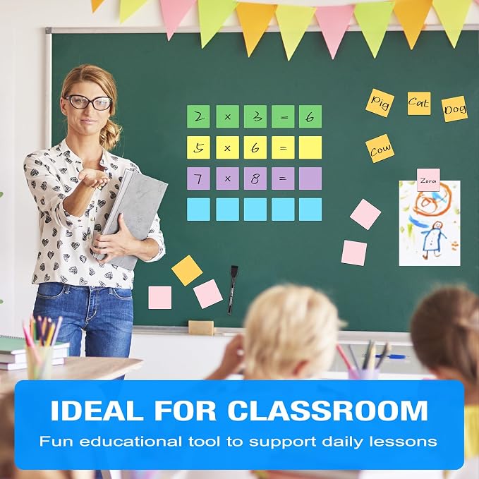 Reusable Magnetic Sticky Notes: 30PCS 3"x3" Dry Erase Magnets Labels - Image 6