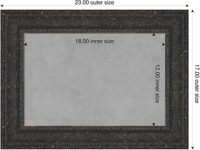 Amanti Art Black Framed Magnetic Board 17x23 Small Vision Board - Image 2