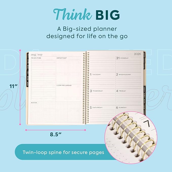 GO BIG Large-Print Planner April 2026–June 2027, 15-Month Twin-Loop-Bound - Image 5