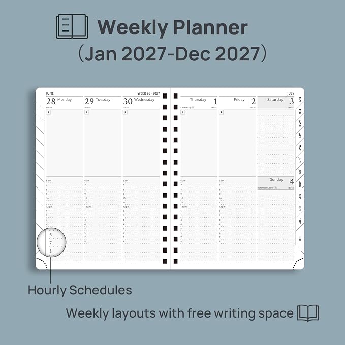 POPRUN 2027 Planner Daily Weekly and Monthly Calendar - Image 3