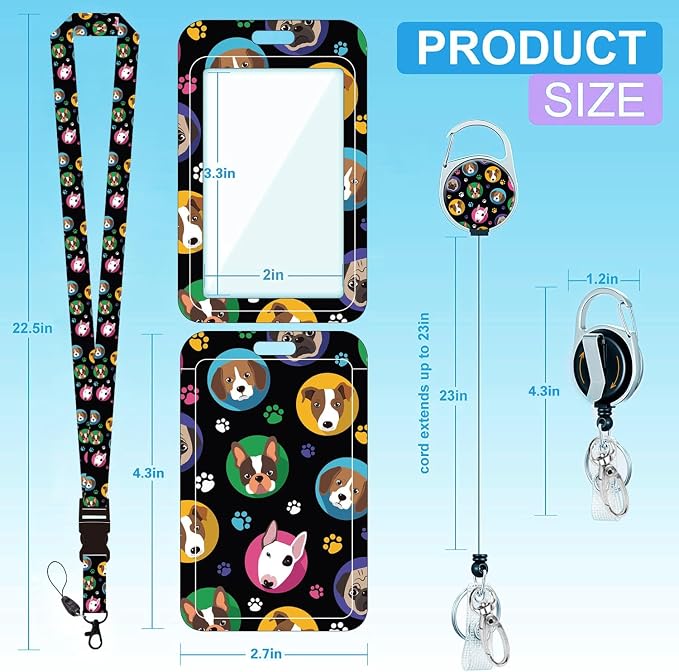 Badge Lanyard, Retractable Badge Holder - Image 2
