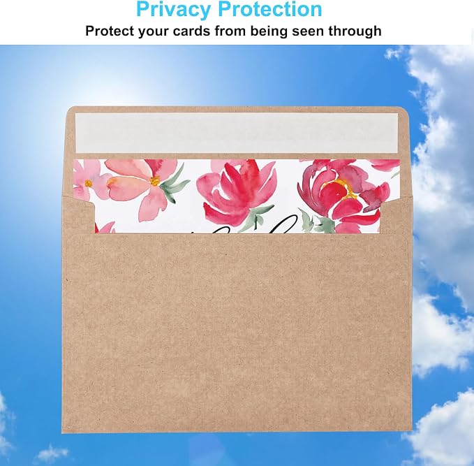 100 Pack 4x6 Envelopes for Invitations, Self Seal A4 Envelope for Greeting Cards - Image 5