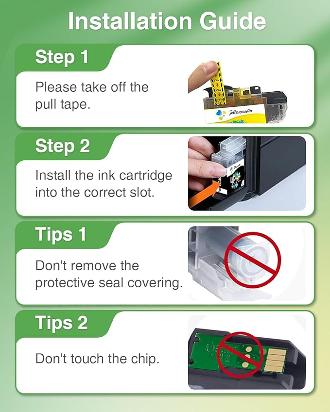 4Pack LC404 Ink Cartridges for Brother Printer MFC-J1205W Replacement for Brother LC 404 LC-404 Ink Cartridges for MFC-J1205W MFC-J1215W Printer(Black Cyan Magenta Yellow)-DeskLoop Office