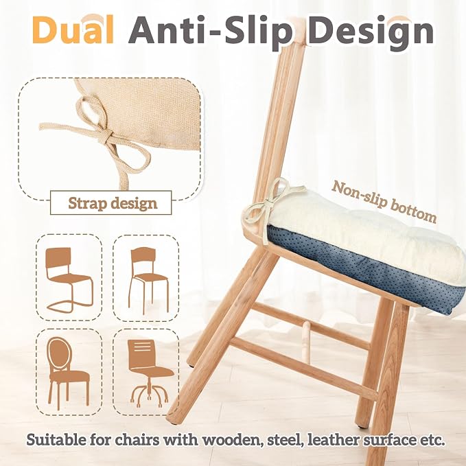 MAGIC ELEPHANT Chair Cushions for Dining Chair, Shredded Memory Foam Kitchen - Image 4