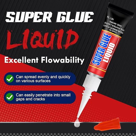 WOUSEDO 12 X 3g Super Glue Liquid, Fast Drying Cyanoacrylate Glue - Image 6