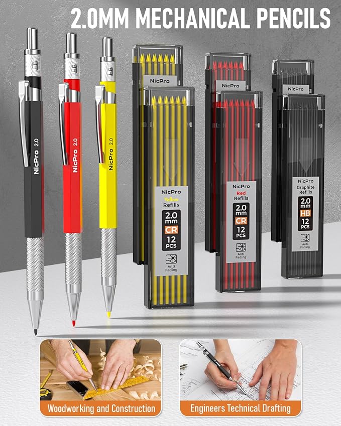 Nicpro 31 Pack Carpenter Pencil Set - Image 4