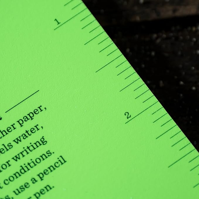 Rite in the Rain Florescent Top Spiral Notebook, 3” x 5”, Hi Vis Green Cover - Image 13