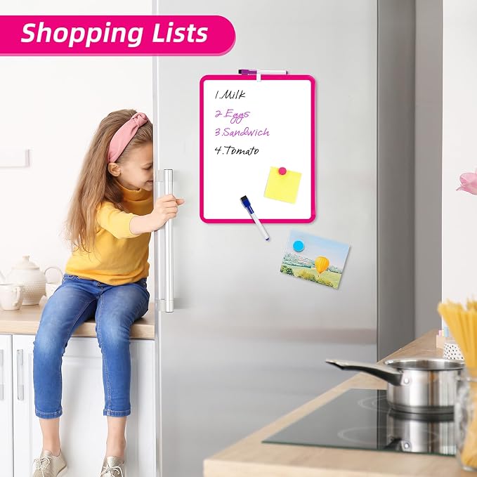 VUSIGN Small White Board Dry Erase, Dark Pink - Image 2