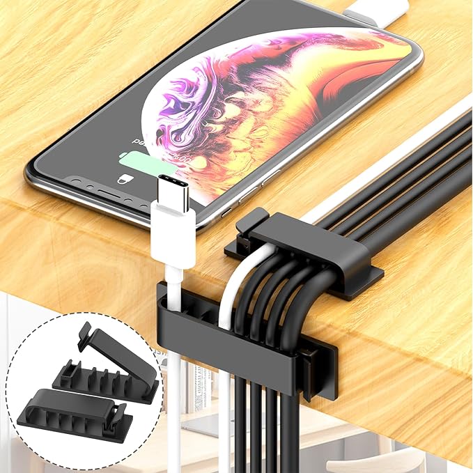 ELII 327 PCS Cable Management Kit 4 Cable Cable Sleeves, 65 Cable Clips - Image 9