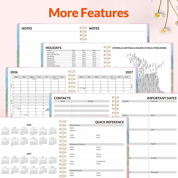 SUNEE Academic Planner 2026-2027 – Weekly & Monthly Planner, July 2026 to June - Image 4