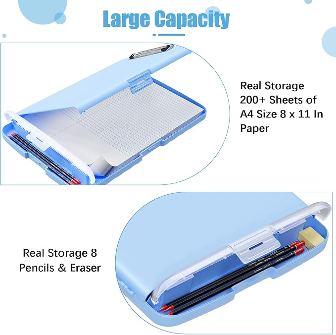 Hongri Clipboard with Storage with Pen Holder, Folder Nursing Clip Board 8.5 x - Image 3