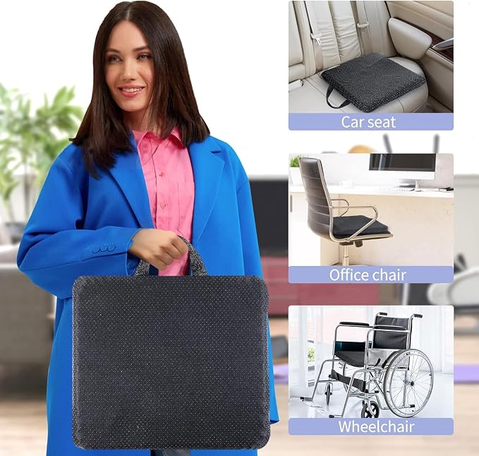 Gel Seat Cushion, for Long Sitting -Double Thick Gel Seat Cushion Breathable - Image 7