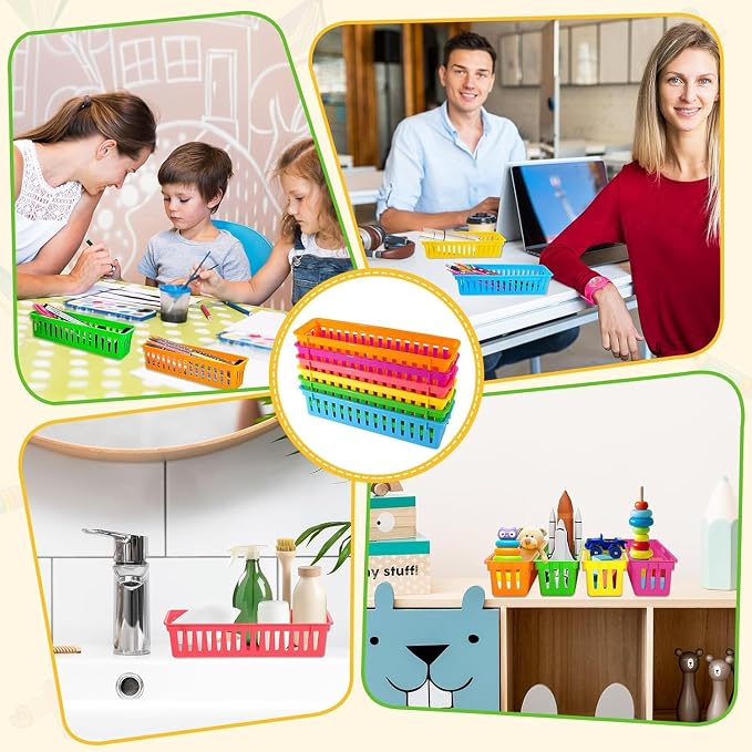 ZZYFGH 12 Pcs Pencil Holder for Classroom, Colorful Pen Baskets, Pencil Holder - Image 8
