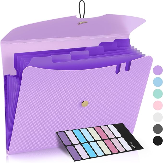 Sooez 7 Pocket Expanding File Folder, Premium Accordion Organizer by Sooez