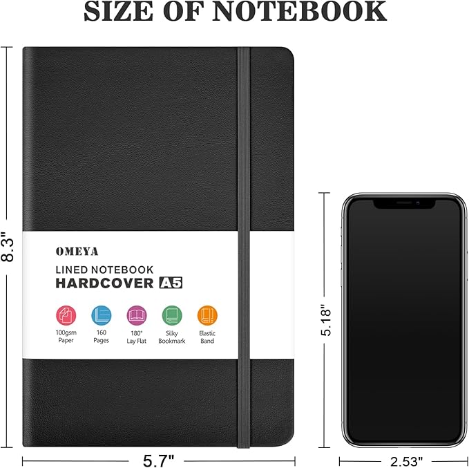 OMEYA 4 Pack Lined Journal Notebooks - Image 6