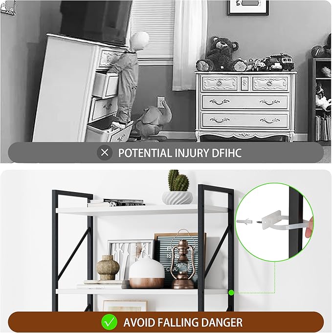 Shintenchi 5 Tiers Bookshelf, Classically Tall Bookcase Shelf, Industrial Book - Image 7