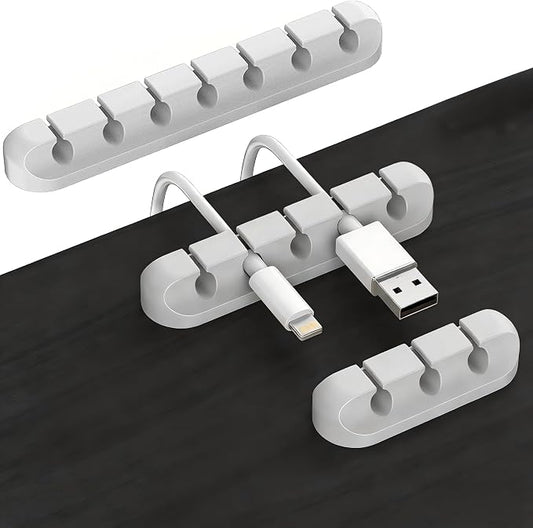 Cable Holder Clips 3-Pack, Silicone Cable Management Organizer by Unknown