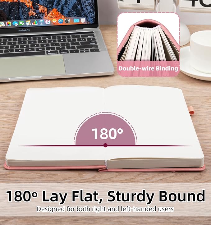 Blank Journal Notebook 365 Pages, A5 Leather Sketch Book - Image 5
