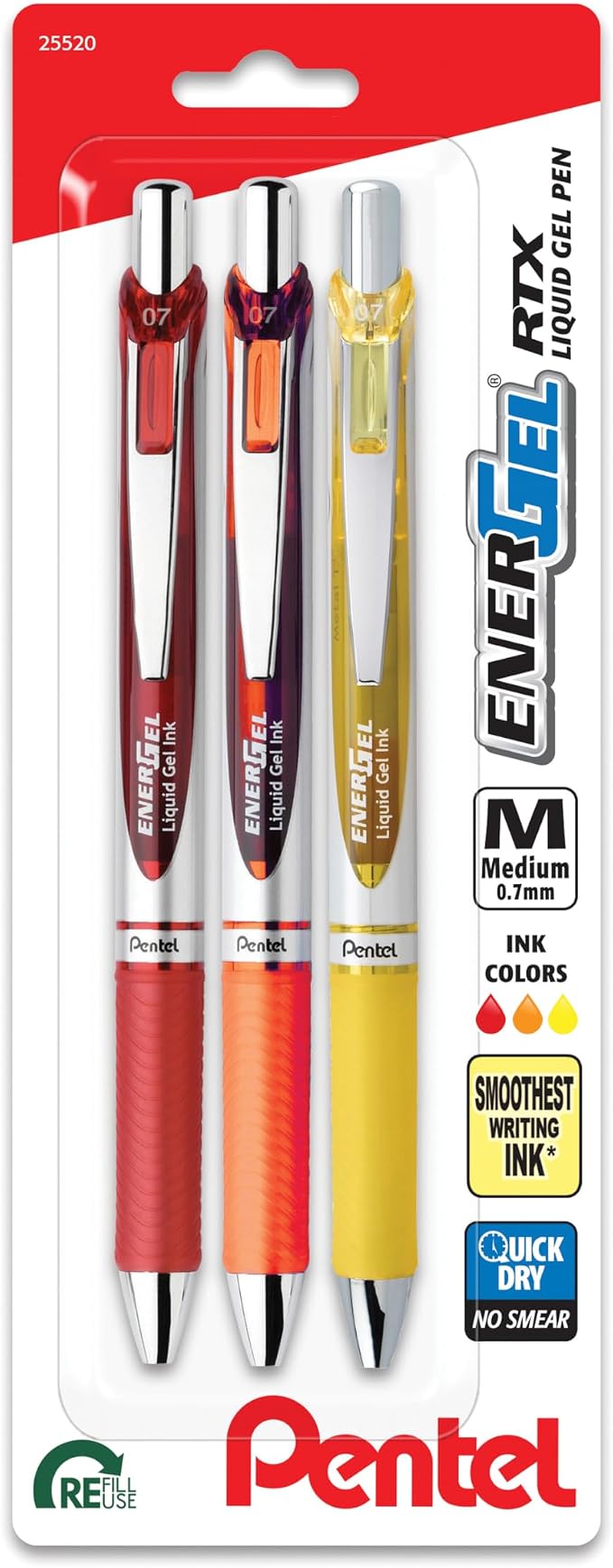 Pentel EnerGel RTX Retractable Liquid Gel Pen, Happiness Hue by PentelofAmerica