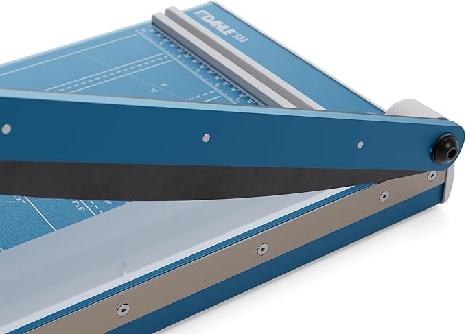 Dahle 533 Professional Guillotine Trimmer, 13" Cut Length, 15 Sheet Capacity, Self-Sharpening, Manual Clamp, German Engineered Paper Cutter-DeskLoop Office
