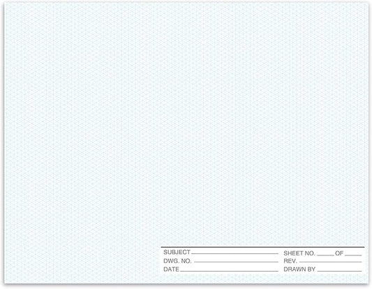 1 Pack 50 Sheets 22" x 17" Isometric Graph Paper Pad Landscape by gisgfim