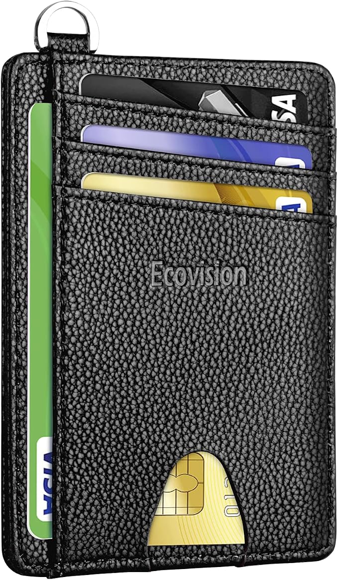 Slim Minimalist Front Pocket Wallet, RFID Blocking Credit Card Holder Wallet by Ecovision