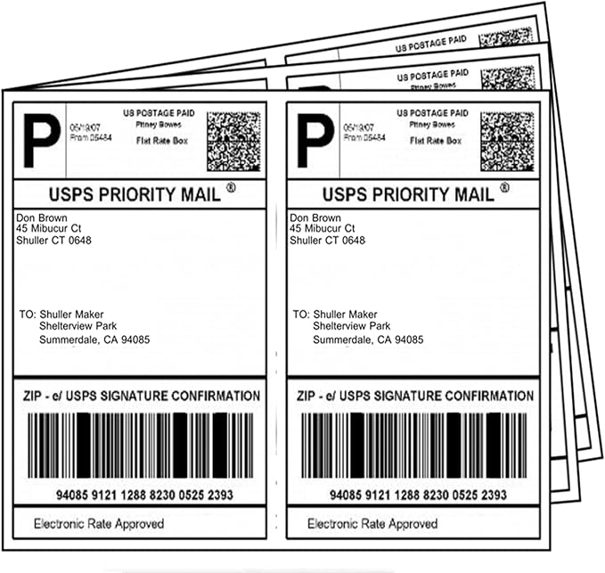 LabelMore 8.5'' x 5.5'' Half Sheet Self Adhesive Shipping Labels by LabelMore