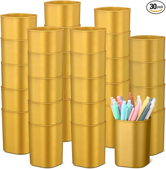 30 Pack Pen Holder Pen Cups for Desk Organizers and Storage Stationery Plastic by Weekgrat
