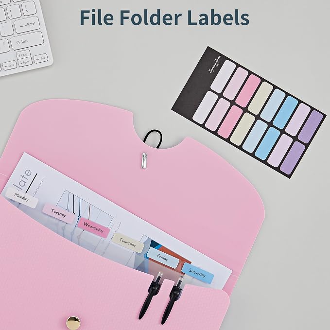 JARLINK 7 Pockets Expanding File Folder, A4 Size Accordion File Folders - Image 5