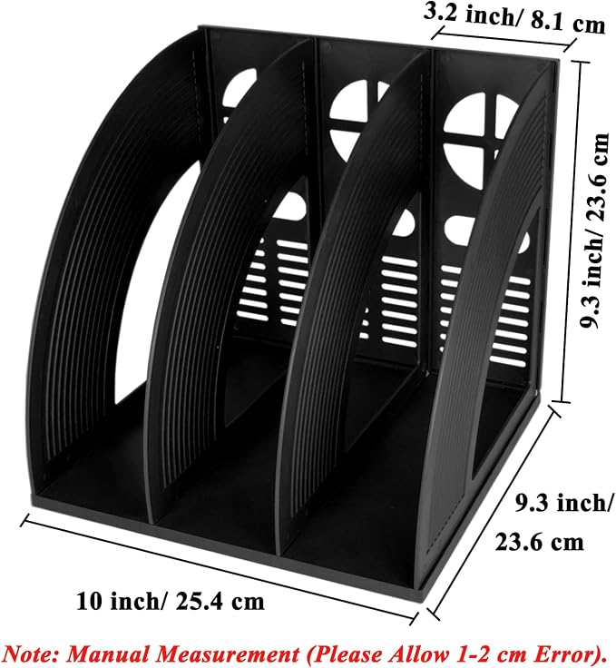 SAYEEC Magazine Holder Sturdy Binder Holder Desk File Sorter Plastic File - Image 2