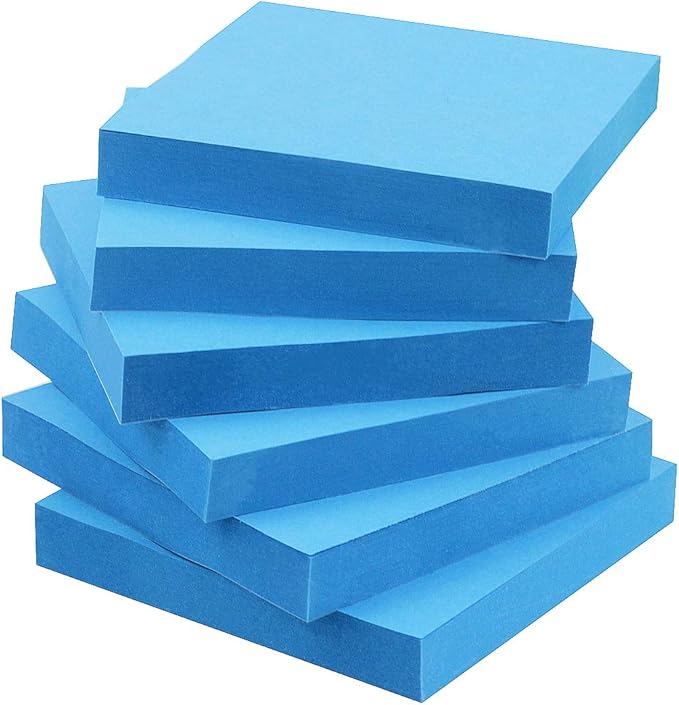 Early Buy Sticky Notes 3x3 Self-Stick Notes Blue Color 6 Pads, 100 Sheets/Pad-DeskLoop Office