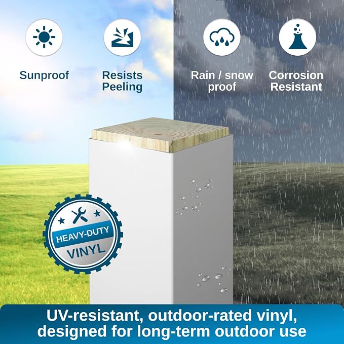 Weatherables 4x4 Post Sleeve – Weatherproof Premium Outdoor Vinyl Post Cover - Image 3