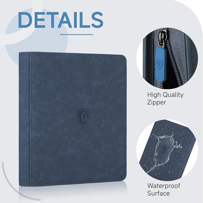 Trading Card Binder with Zip, 12 Pockets Card Binder, 720 Double Sided Pocket - Image 2