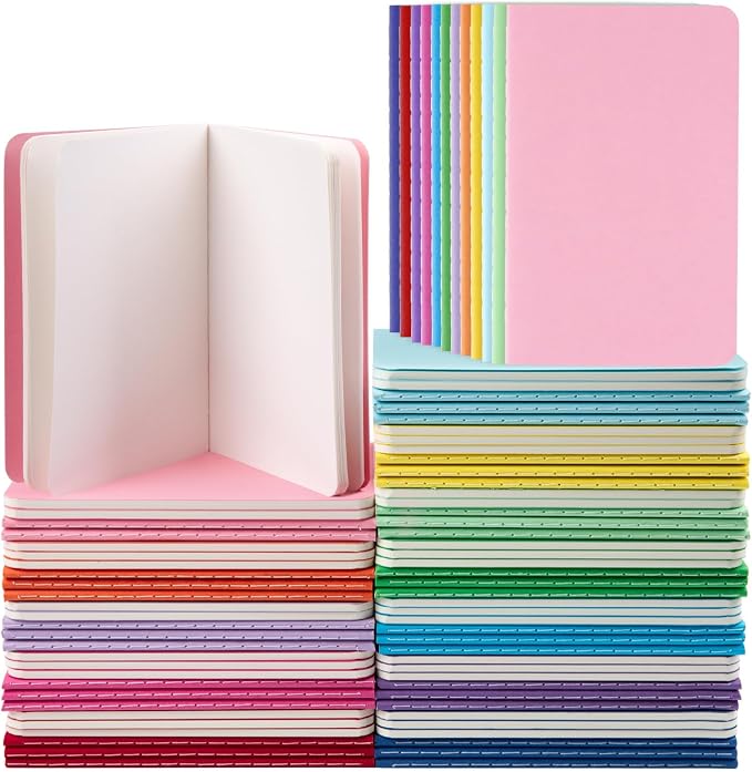 Oucaru 80 Pack Small Pocket Notebook, Mini Blank Notebook 3.5 x 5.5 Inches by Oucaru