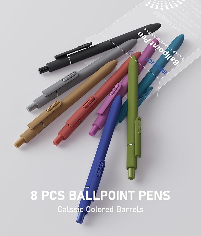 16 Pack Vintage Black Ballpoint Pens 1.0mm Fidget Pens - Image 5