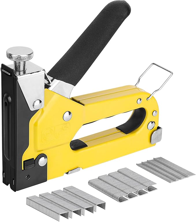 HAUTMEC Upholstery Staple Gun for Wood, 3-in-1 Heavy Duty Fabric Stapler by HAUTMEC