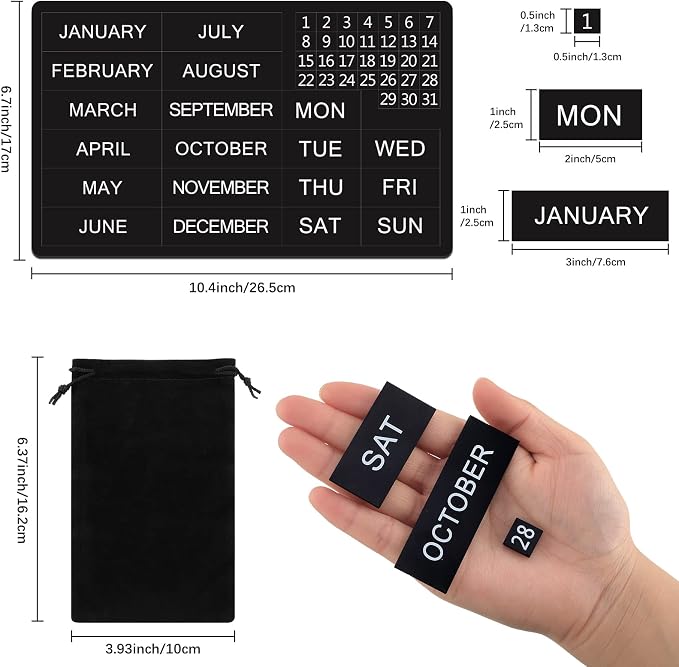 50 Pcs Calendar Magnet Numbers for Whiteboard and Refrigerator, Magnetic Days - Image 2