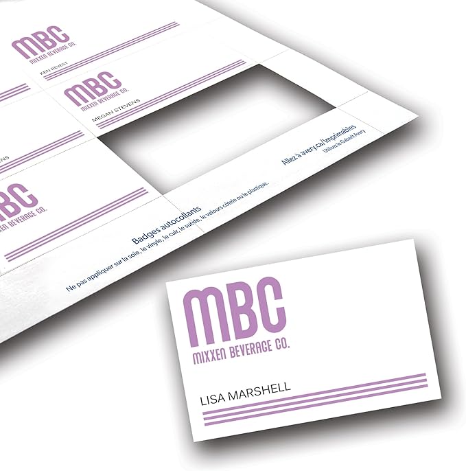 Avery Customizable Name Badge Inserts - Image 2