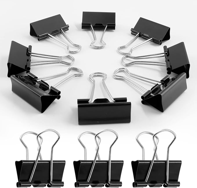 40 Pack Large Binder Clips by Qjaiune