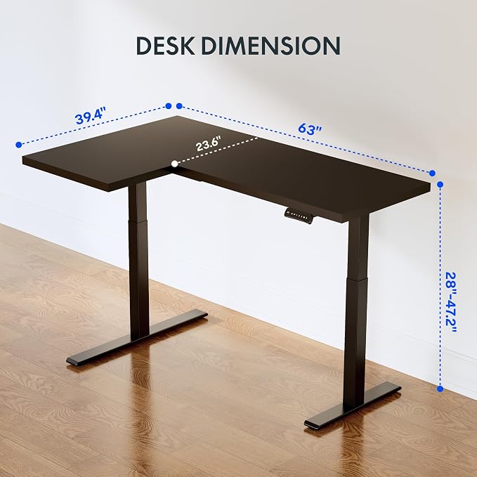 FLEXISPOT Pro Corner Desk Dual Motor L Shaped Computer Electric Standing Desk - Image 3