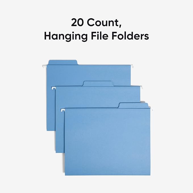Smead FasTab Hanging File Folders, 1/3-Cut Built-in Tabs, Letter Size - Image 3